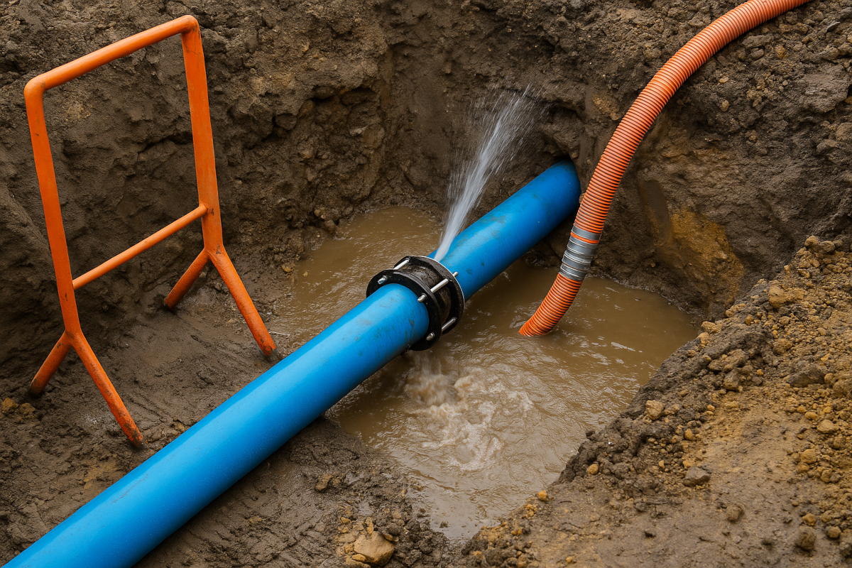 Usuwanie awarii sieci wodociągowych,